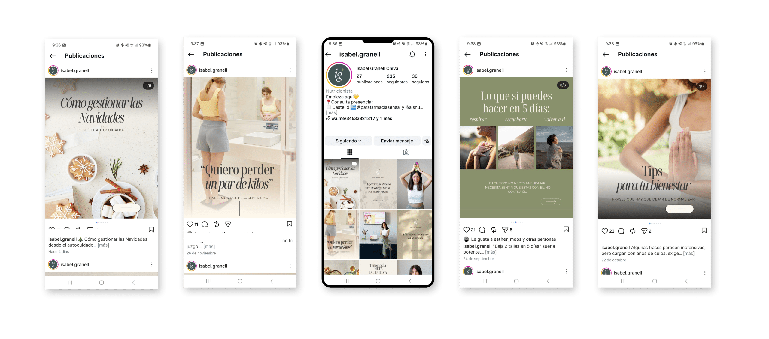 Mockup de diseño web responsive mostrando interfaz UX/UI en dispositivo móvil