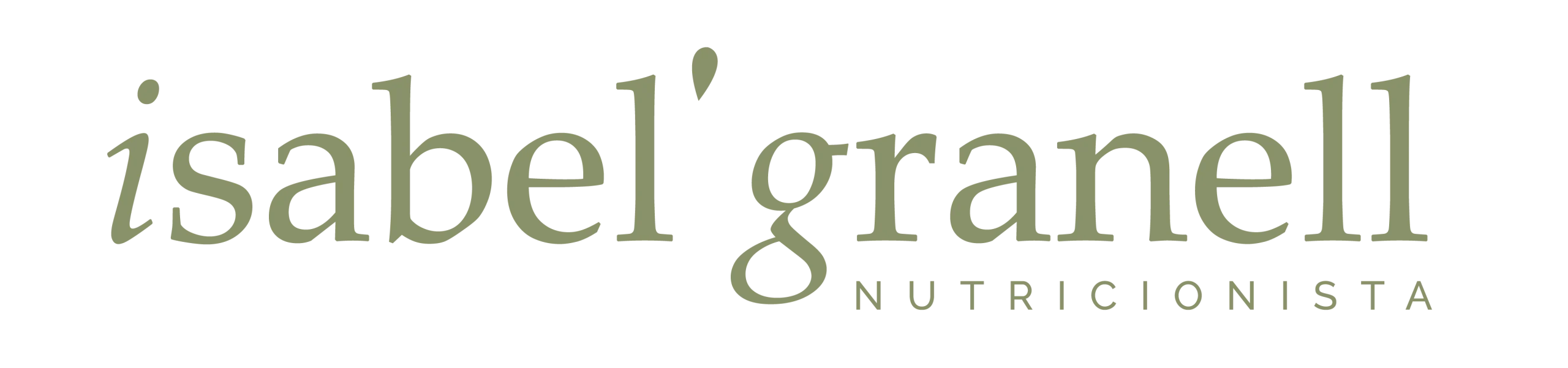 Pieza visual destacada del proyecto de branding de Isabel Granell Nutricionista
