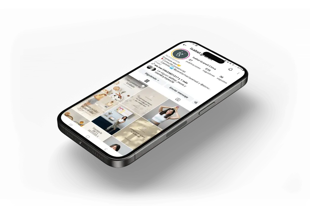 Diseño de contenidos para redes sociales de Isabel Granell Nutricionista