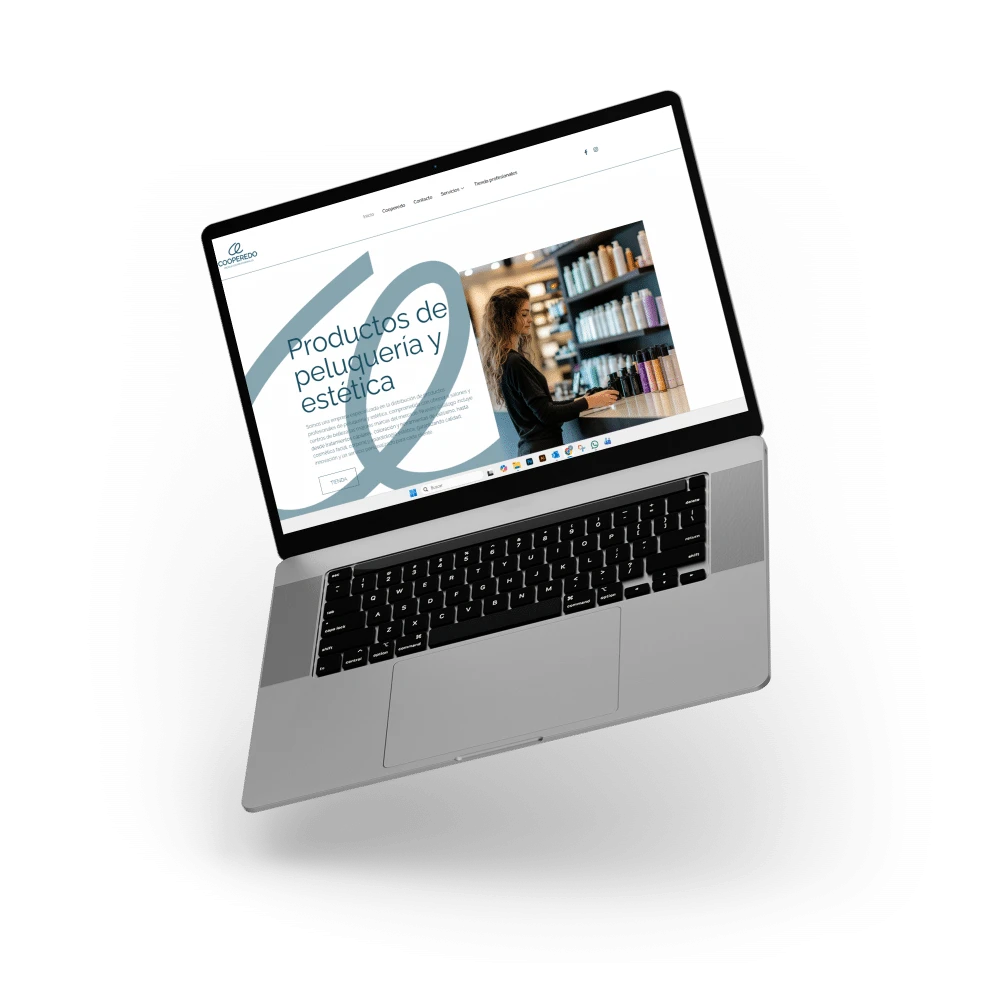 Diseño y desarrollo web del proyecto Cooperedo en portátil