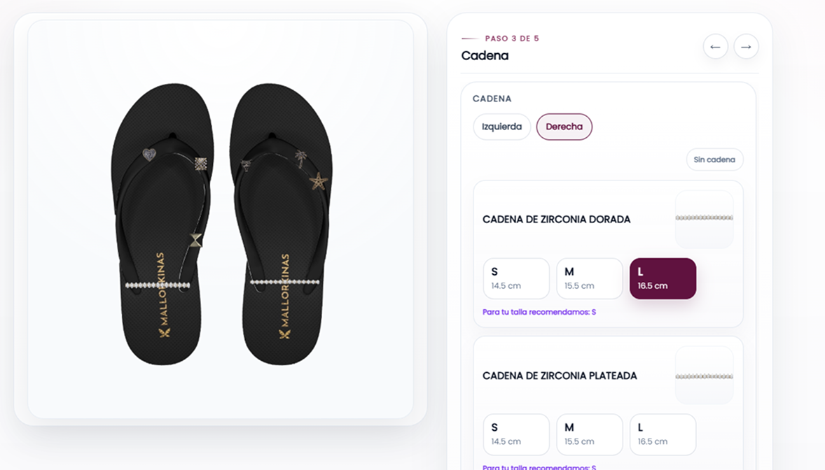 Personalizador Mallorkinas — paso 3