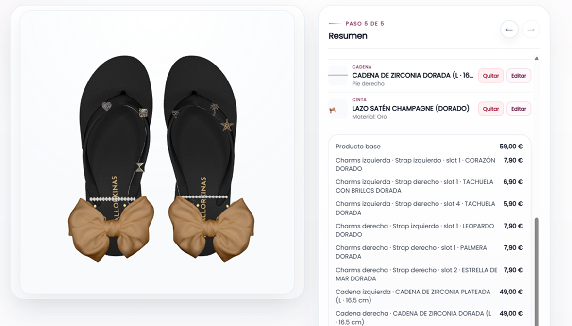 Personalizador Mallorkinas — paso 5