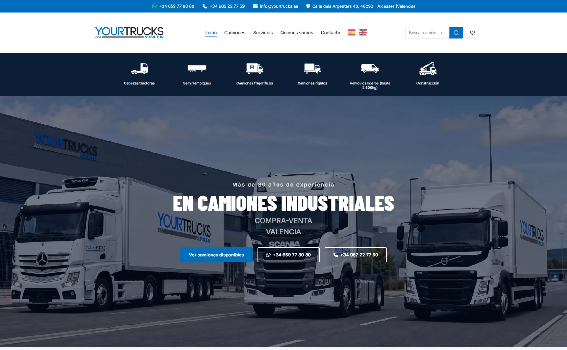 Proyecto YourTrucks Spain — diseño y desarrollo web de catálogo B2B